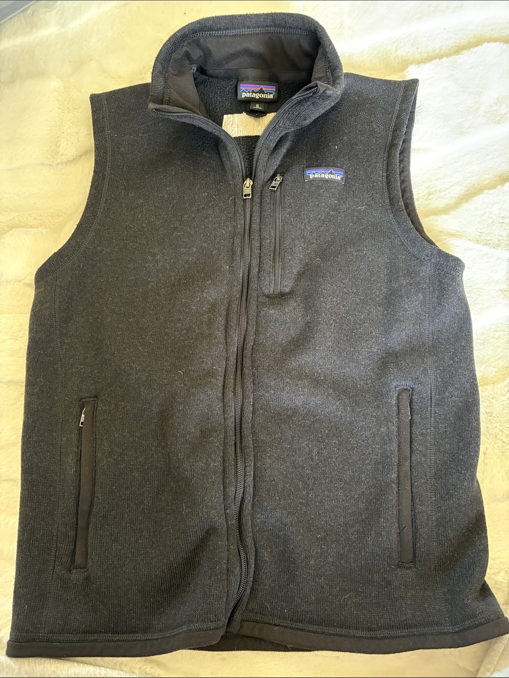 Patagonia Men's Dark Black Fleece Vest - Full Zip